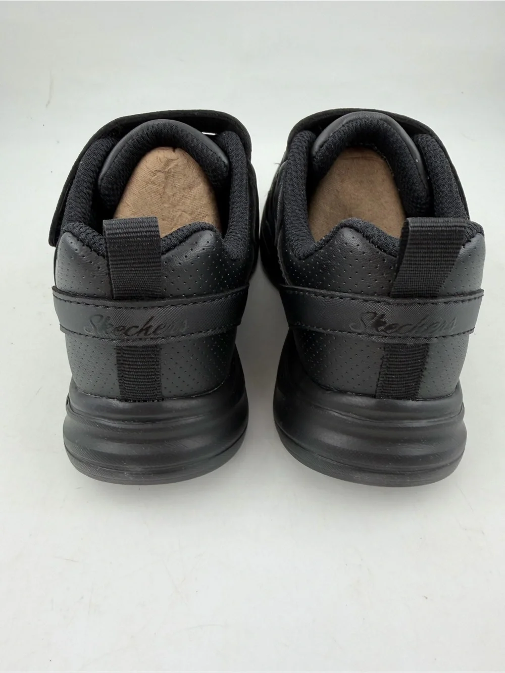 Skechers Kids' Black Athletic Sneakers -SZ 11.5- - Easy Hook & Loop Closure